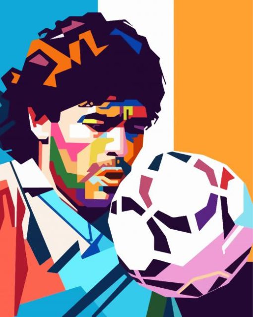 Diego Maradona Pop Art paint By Numbers