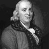 Black And White Ben Franklin Paint By Numbers