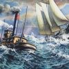 Schooner In Storm Paint By Numbers