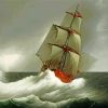 Schooner In Storm Art Paint By Numbers